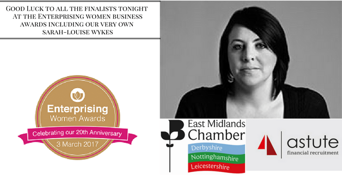 Wishing our Sarah-Louise Wykes the best of luck tonight at Enterprising Women Business Awards!